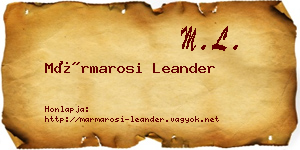 Mármarosi Leander névjegykártya